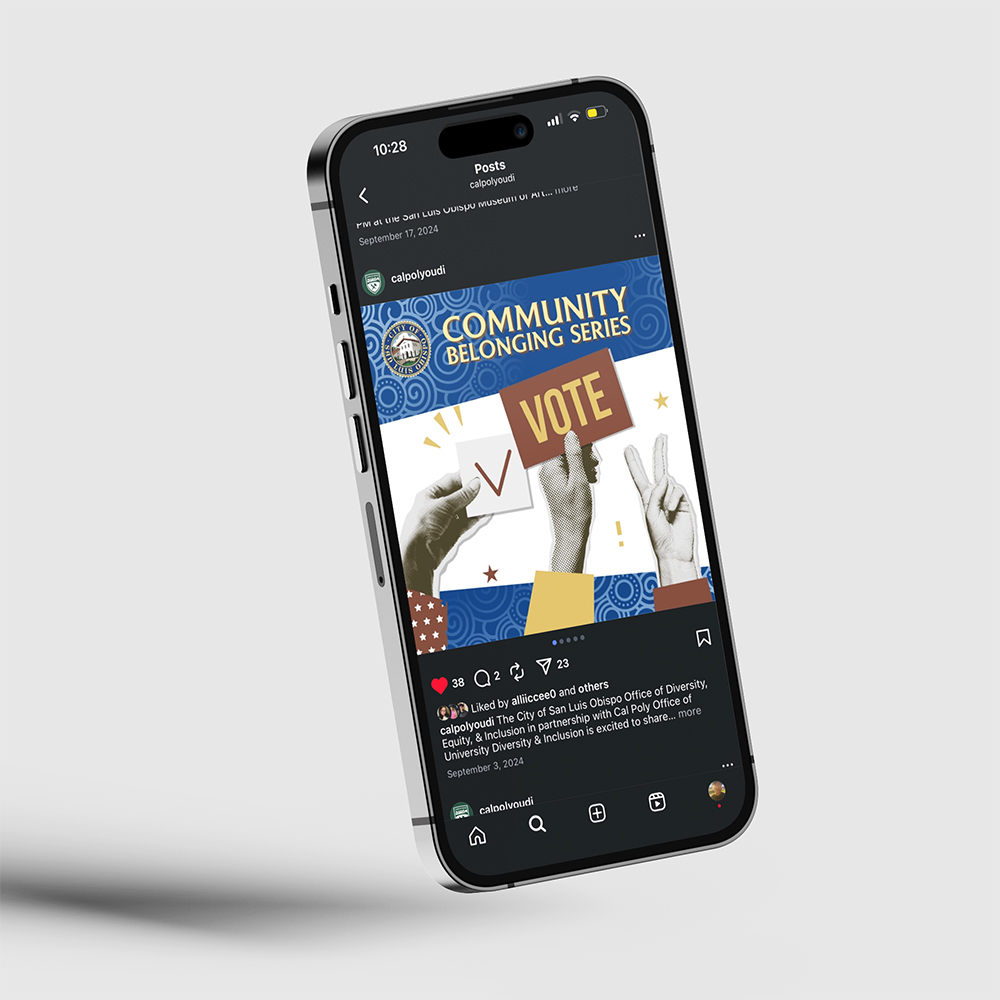 Election and voting discussion design for Instagram promotion.