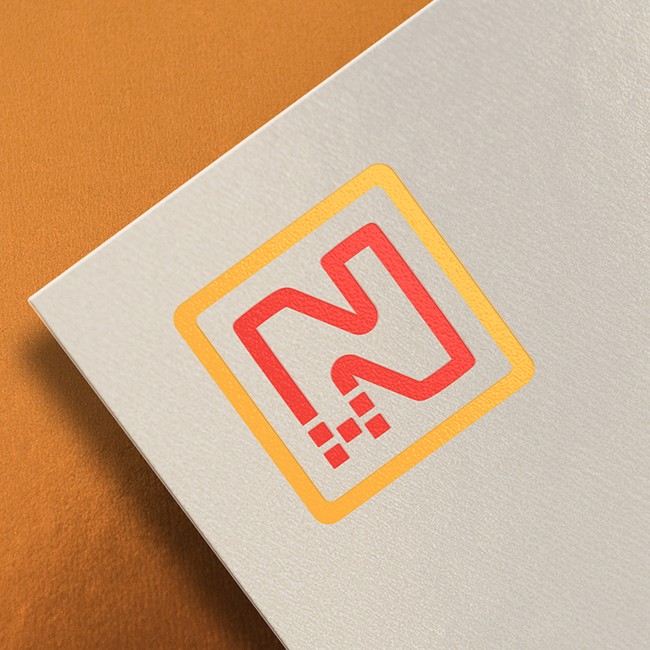 Mockup of Retrolab Neontech logo on stationary.