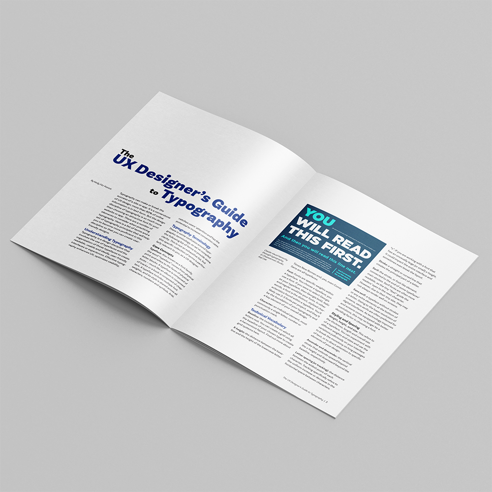 Two-page mockup of article.